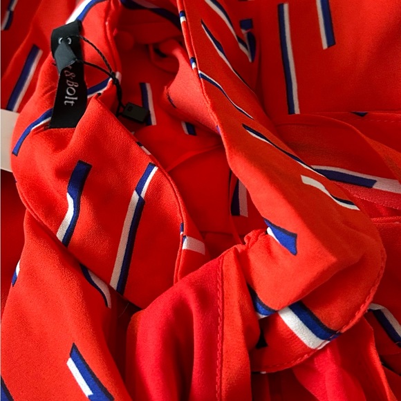 (4)New Summers red jumpsuit 4th of July blue white design summer outfit - Picture 3 of 3